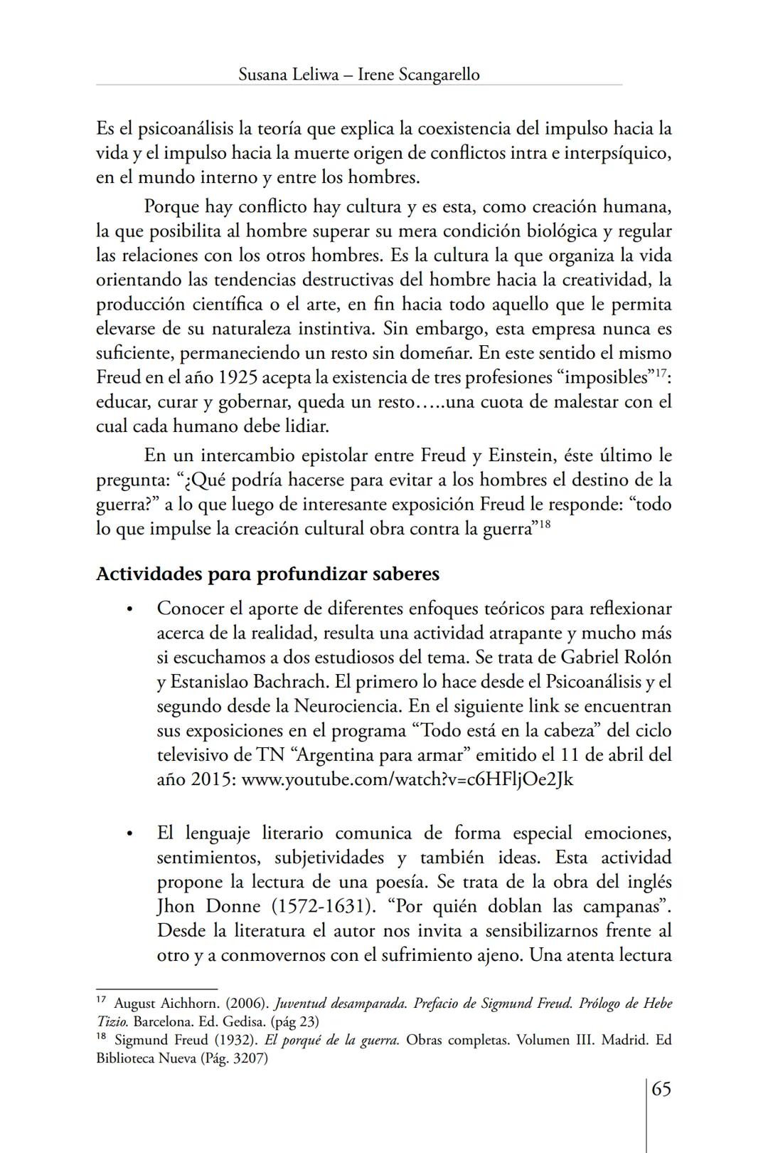 Susana Leliwa
Irene Scangarello
Colaboración de
Yanina Ferreyra
Psicología
y
Educación
3 ra. Edición
ampliada y corregida
Editorial Bruja
