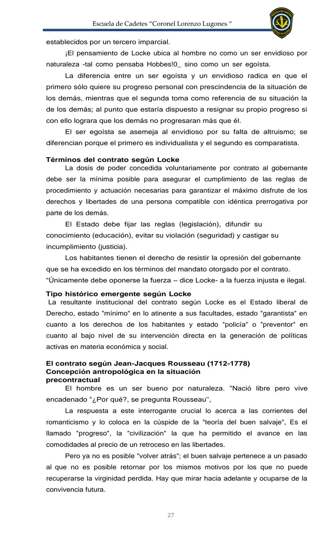 ESCUELA DE CADETES
CORONEL LORENZO LUGONES
CAD
DOSSIER
DOSSIER
<<
NOCIONES
::BÁSICAS DEL
::: DERECHO
ESTE Escuela de Cadetes "Coronel Lorenz