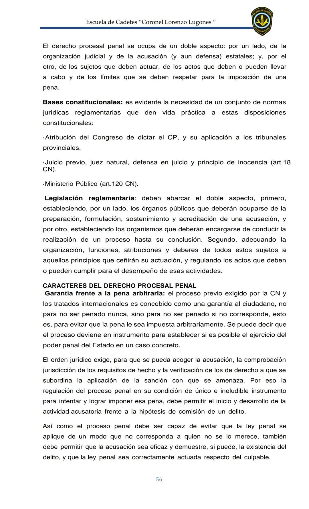 ESCUELA DE CADETES
CORONEL LORENZO LUGONES
CAD
DOSSIER
DOSSIER
<<
NOCIONES
::BÁSICAS DEL
::: DERECHO
ESTE Escuela de Cadetes "Coronel Lorenz
