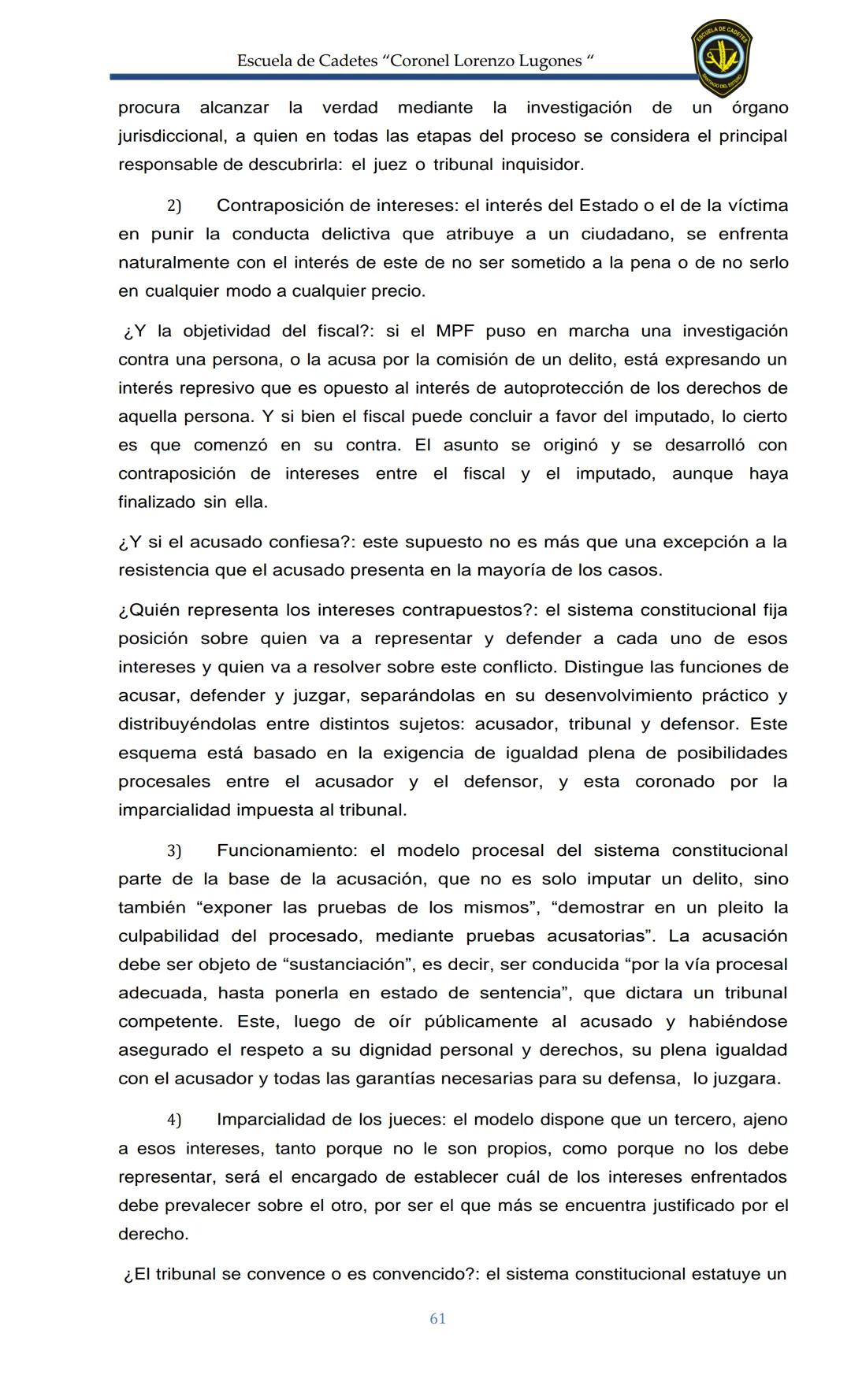 ESCUELA DE CADETES
CORONEL LORENZO LUGONES
CAD
DOSSIER
DOSSIER
<<
NOCIONES
::BÁSICAS DEL
::: DERECHO
ESTE Escuela de Cadetes "Coronel Lorenz