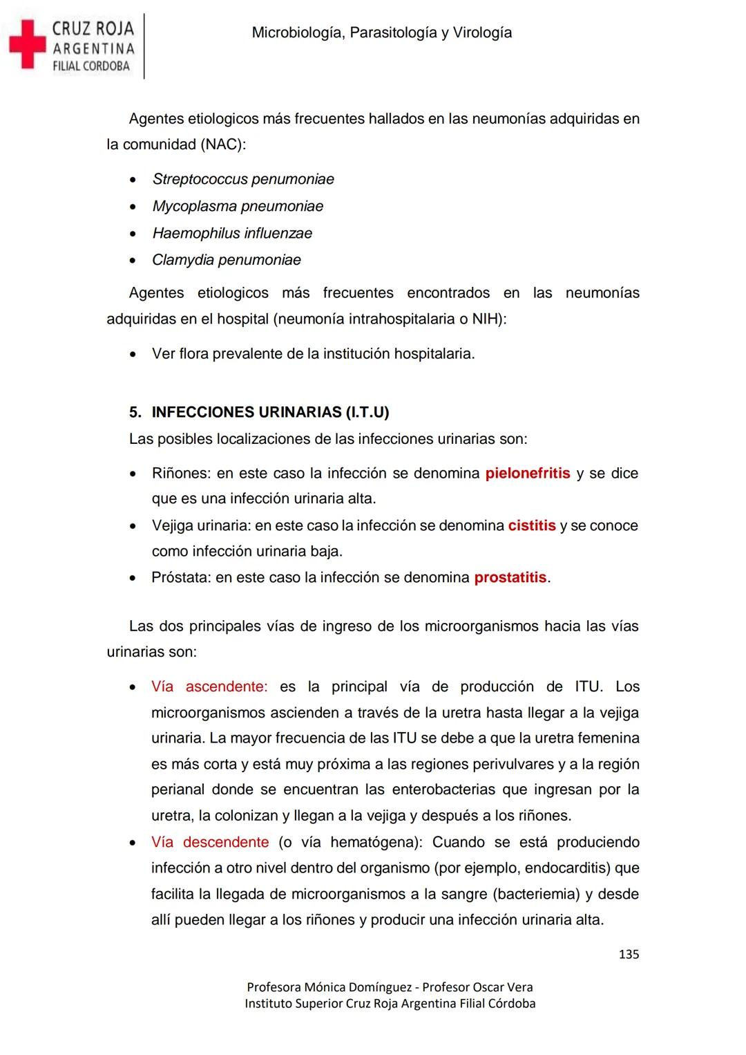 +
CRUZ ROJA
ARGENΤΙΝΑ
FILIAL CÓRDOBA
Instituto Superior
Microbiología,
Parasitología
y
Virología
Profesora Mónica Domínguez
Profesor Osca