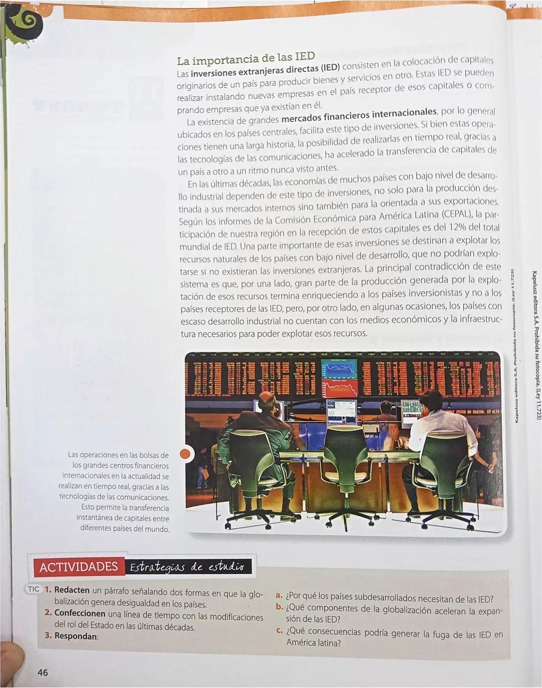 # 1. La globalización:
un proceso
mundial
Claves
* Globalización
* Sistema capitalista
* Neoliberalismo
Las tecnologias ocupan un papel
pr