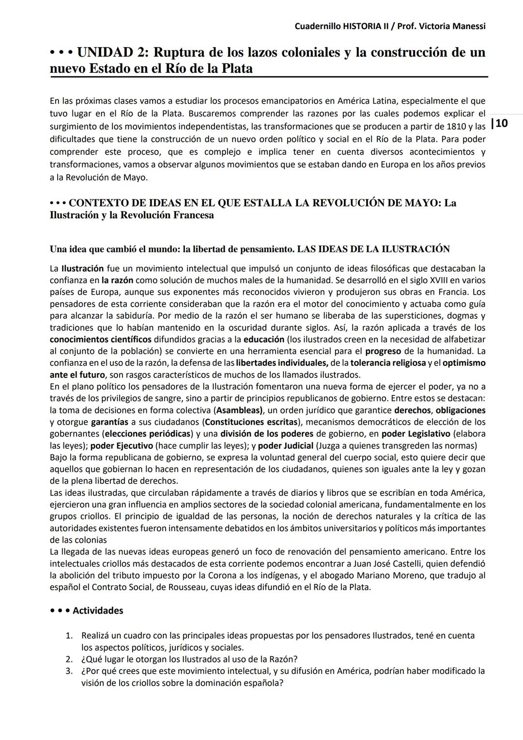 UNIVERSIDAD NACIONAL DEL LITORAL
Escuela Industrial Superior
Material de estudio de
HISTORIA II
Prof. Victoria Manessi y Clara Ruiz Cuad