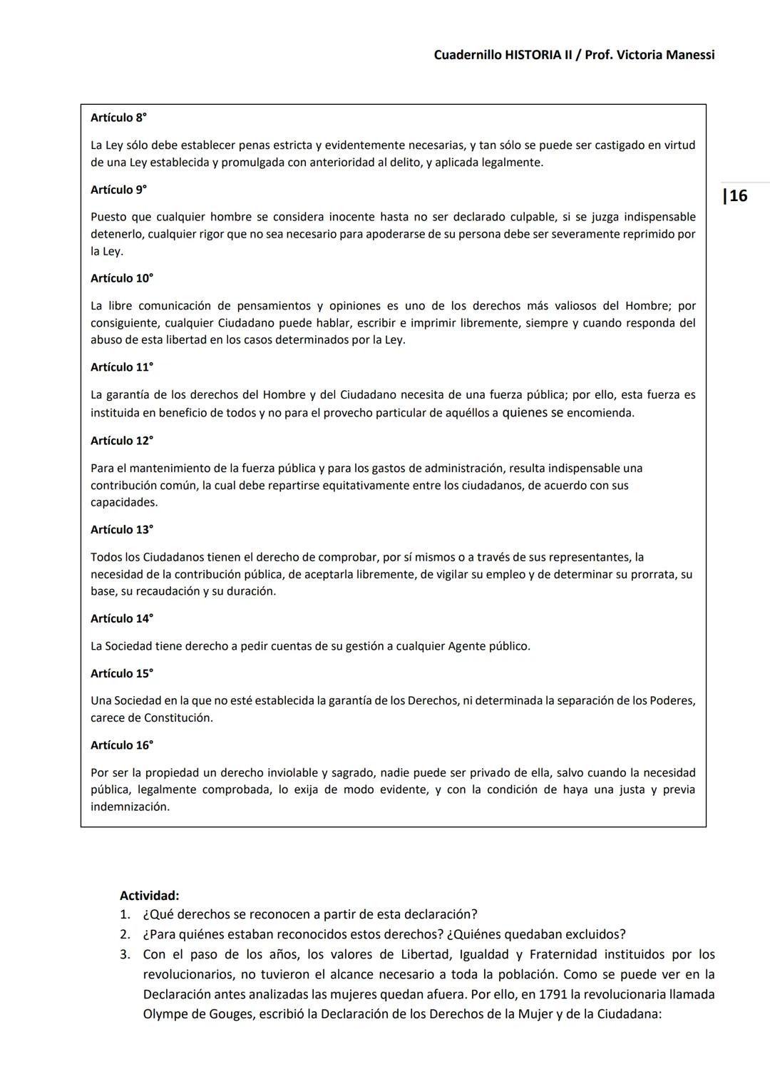 UNIVERSIDAD NACIONAL DEL LITORAL
Escuela Industrial Superior
Material de estudio de
HISTORIA II
Prof. Victoria Manessi y Clara Ruiz Cuad