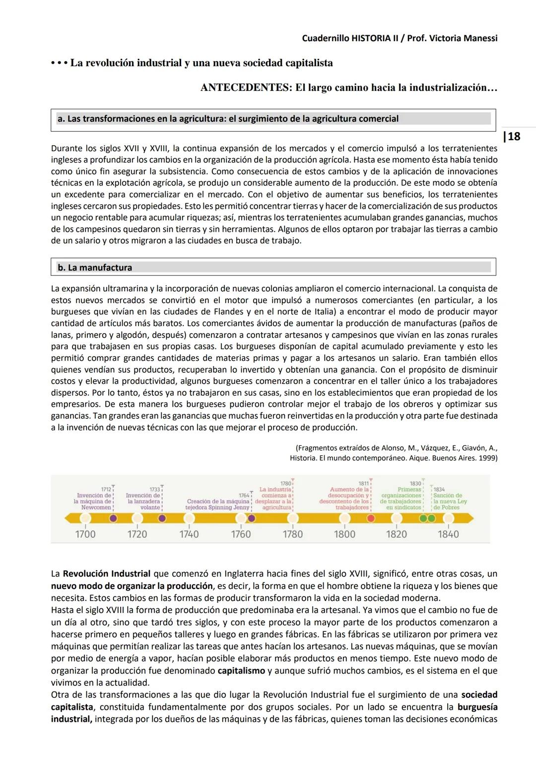 UNIVERSIDAD NACIONAL DEL LITORAL
Escuela Industrial Superior
Material de estudio de
HISTORIA II
Prof. Victoria Manessi y Clara Ruiz Cuad