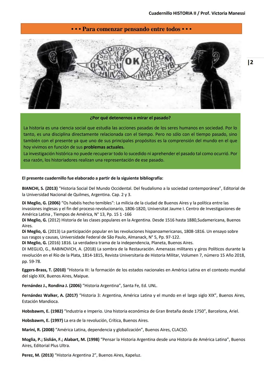 UNIVERSIDAD NACIONAL DEL LITORAL
Escuela Industrial Superior
Material de estudio de
HISTORIA II
Prof. Victoria Manessi y Clara Ruiz Cuad