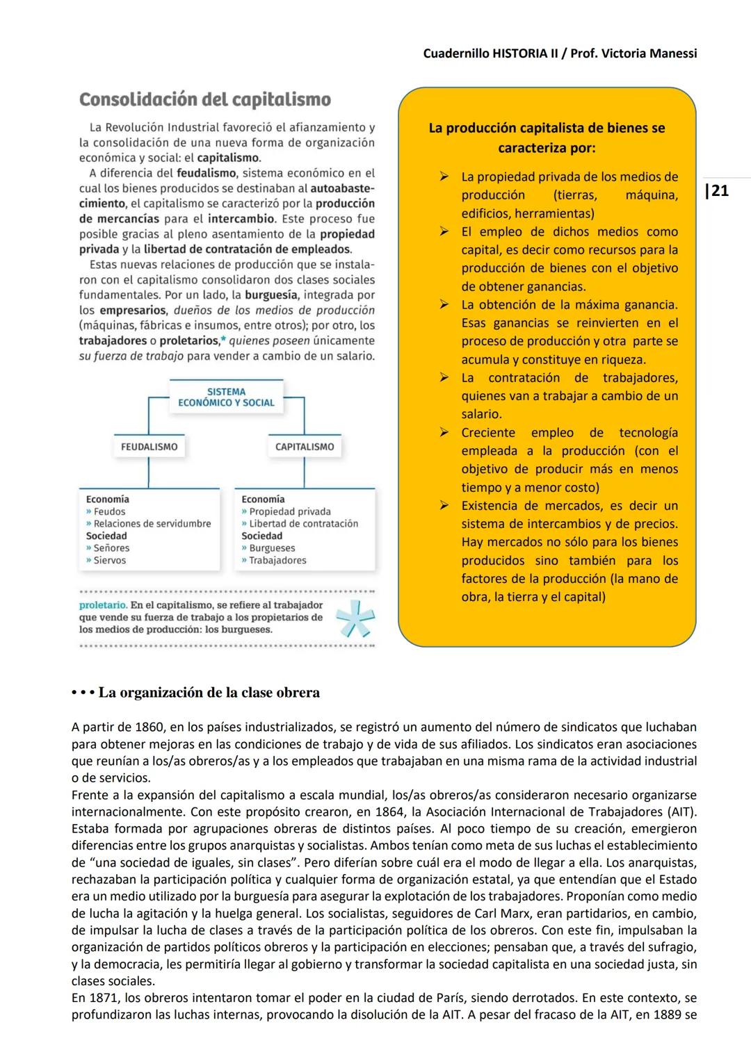 UNIVERSIDAD NACIONAL DEL LITORAL
Escuela Industrial Superior
Material de estudio de
HISTORIA II
Prof. Victoria Manessi y Clara Ruiz Cuad