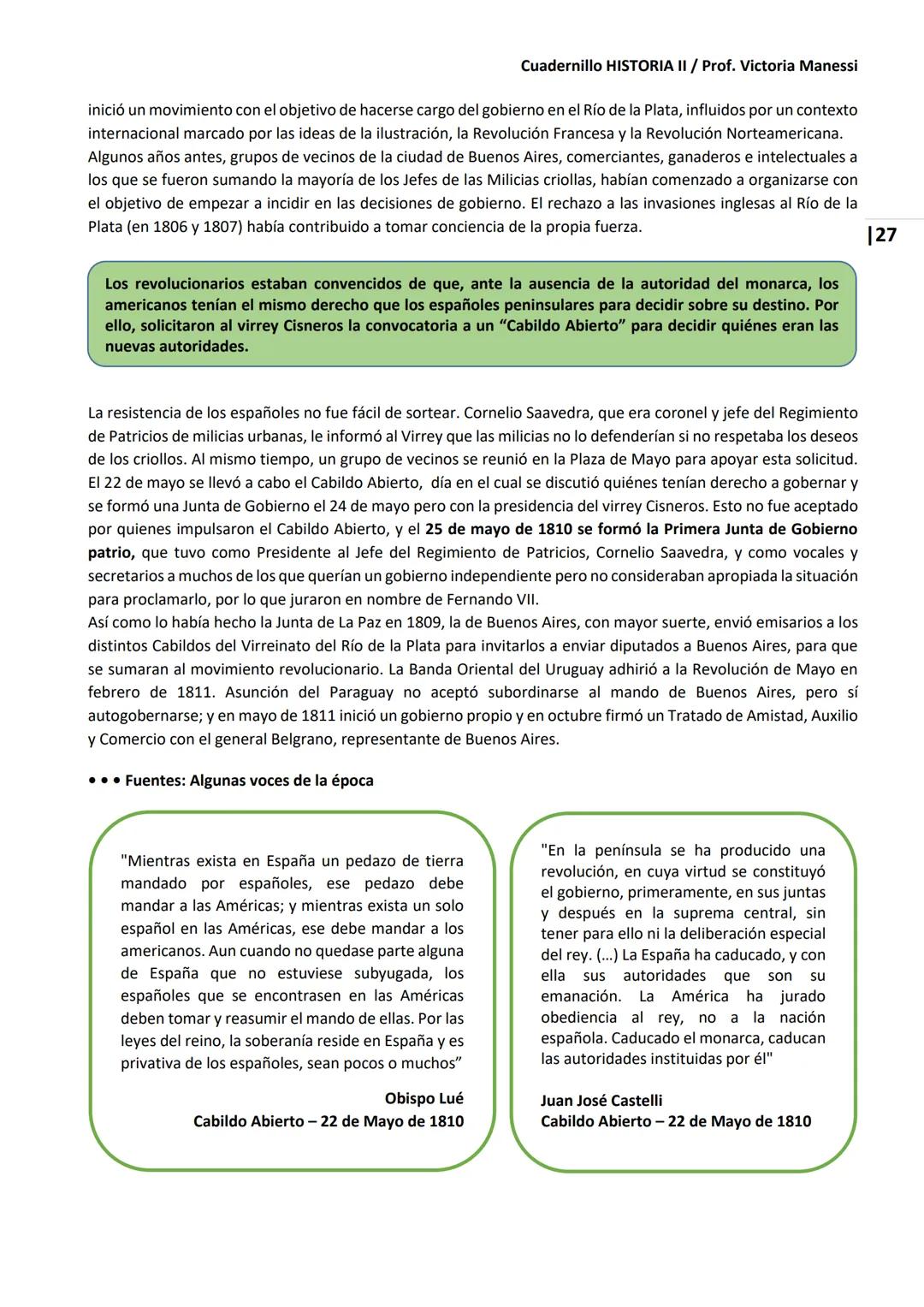 UNIVERSIDAD NACIONAL DEL LITORAL
Escuela Industrial Superior
Material de estudio de
HISTORIA II
Prof. Victoria Manessi y Clara Ruiz Cuad