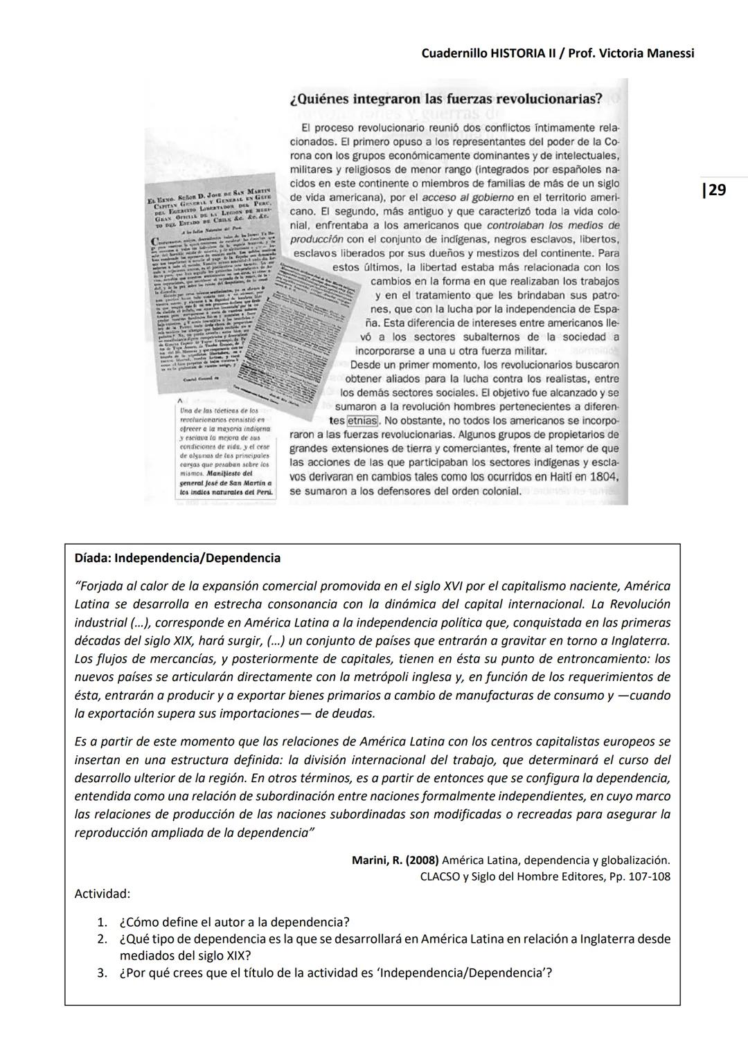UNIVERSIDAD NACIONAL DEL LITORAL
Escuela Industrial Superior
Material de estudio de
HISTORIA II
Prof. Victoria Manessi y Clara Ruiz Cuad