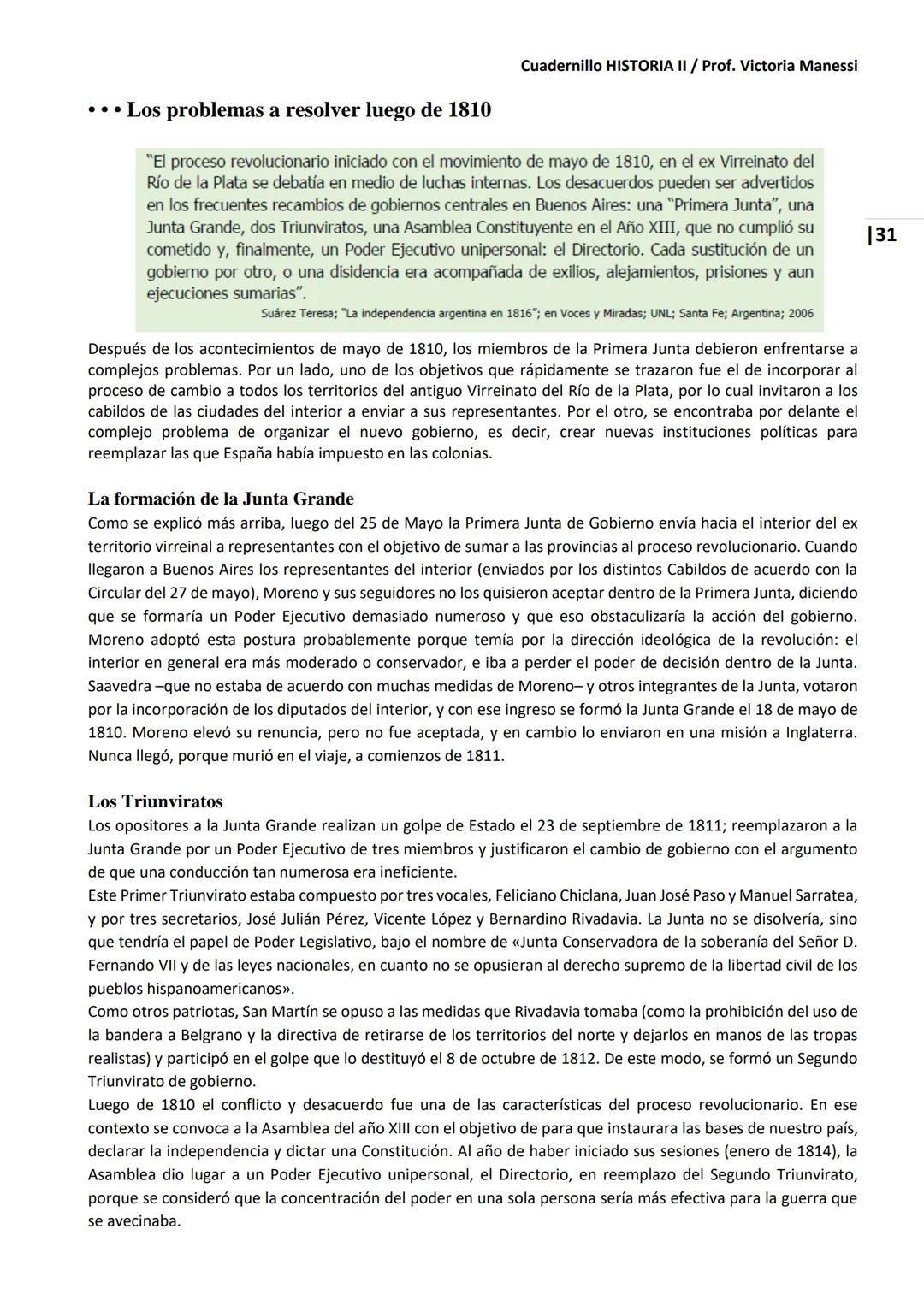 UNIVERSIDAD NACIONAL DEL LITORAL
Escuela Industrial Superior
Material de estudio de
HISTORIA II
Prof. Victoria Manessi y Clara Ruiz Cuad
