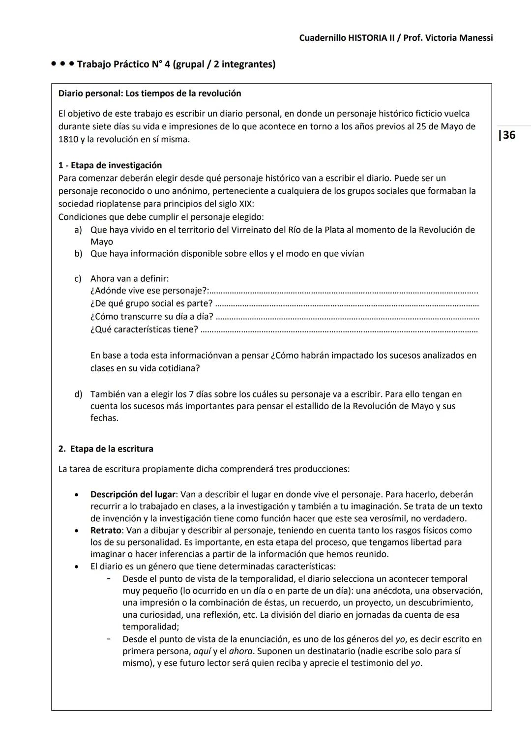 UNIVERSIDAD NACIONAL DEL LITORAL
Escuela Industrial Superior
Material de estudio de
HISTORIA II
Prof. Victoria Manessi y Clara Ruiz Cuad