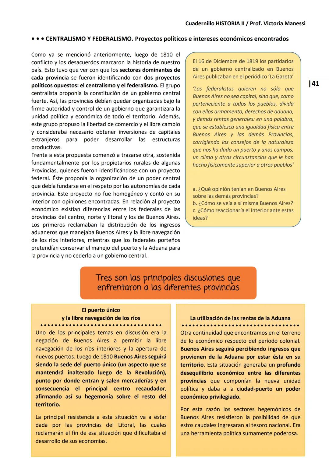 UNIVERSIDAD NACIONAL DEL LITORAL
Escuela Industrial Superior
Material de estudio de
HISTORIA II
Prof. Victoria Manessi y Clara Ruiz Cuad