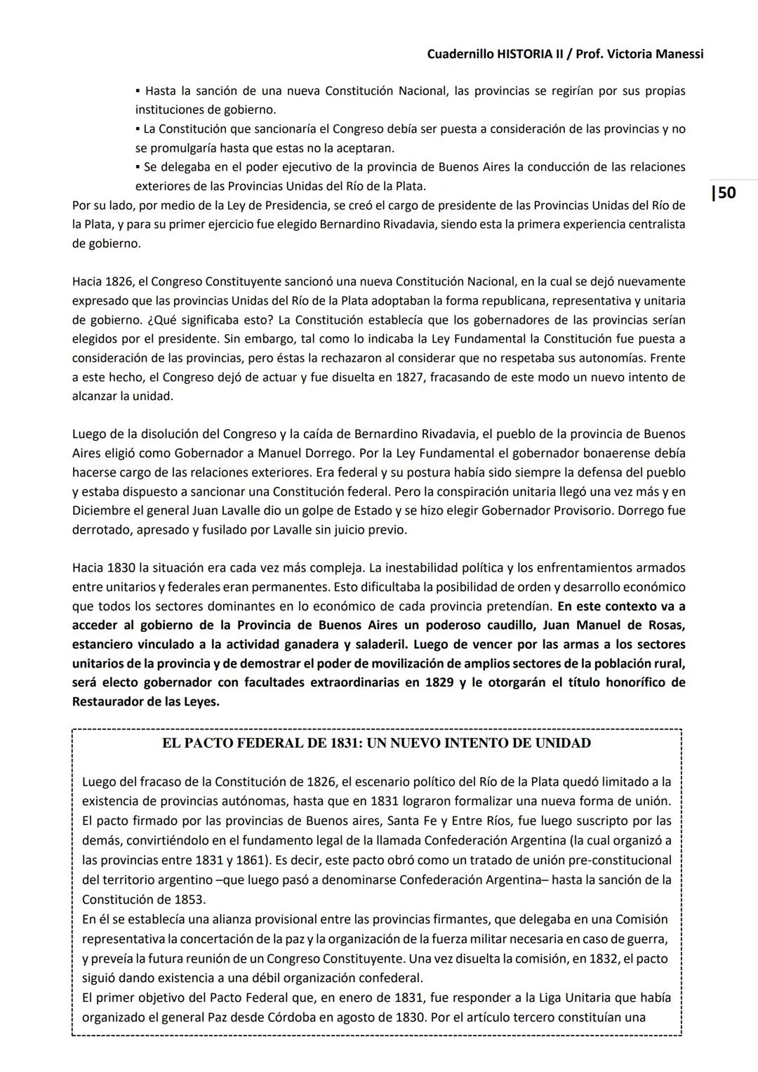 UNIVERSIDAD NACIONAL DEL LITORAL
Escuela Industrial Superior
Material de estudio de
HISTORIA II
Prof. Victoria Manessi y Clara Ruiz Cuad