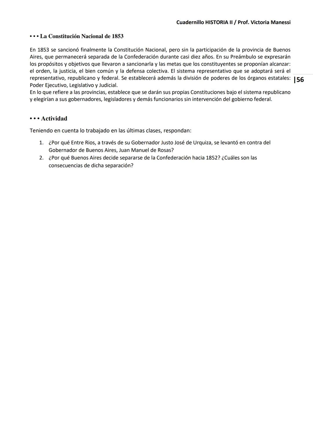 UNIVERSIDAD NACIONAL DEL LITORAL
Escuela Industrial Superior
Material de estudio de
HISTORIA II
Prof. Victoria Manessi y Clara Ruiz Cuad