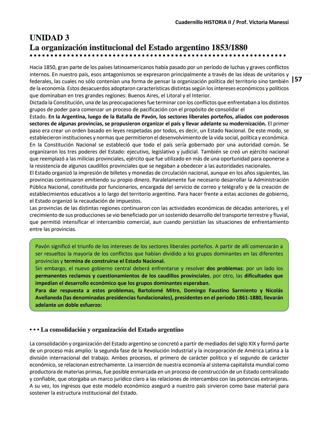 UNIVERSIDAD NACIONAL DEL LITORAL
Escuela Industrial Superior
Material de estudio de
HISTORIA II
Prof. Victoria Manessi y Clara Ruiz Cuad