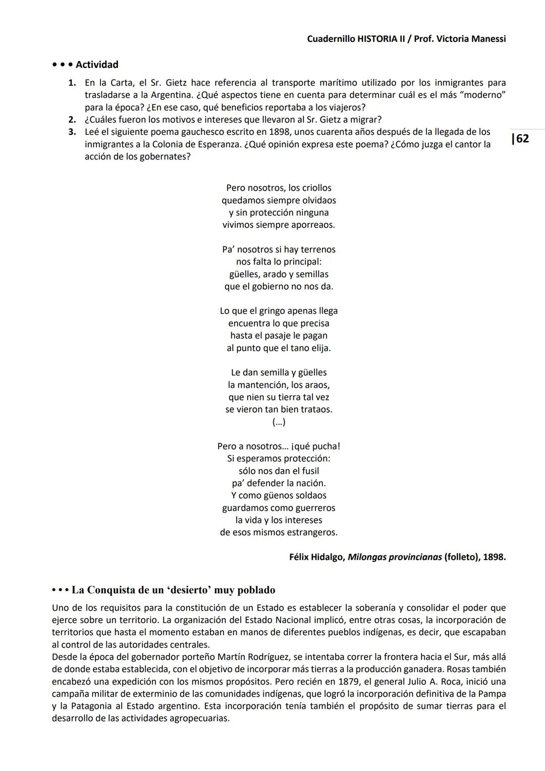 UNIVERSIDAD NACIONAL DEL LITORAL
Escuela Industrial Superior
Material de estudio de
HISTORIA II
Prof. Victoria Manessi y Clara Ruiz Cuad