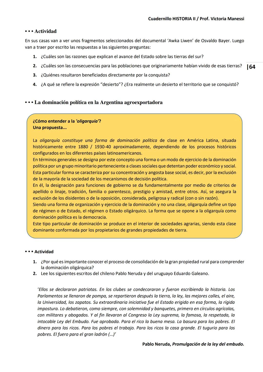 UNIVERSIDAD NACIONAL DEL LITORAL
Escuela Industrial Superior
Material de estudio de
HISTORIA II
Prof. Victoria Manessi y Clara Ruiz Cuad