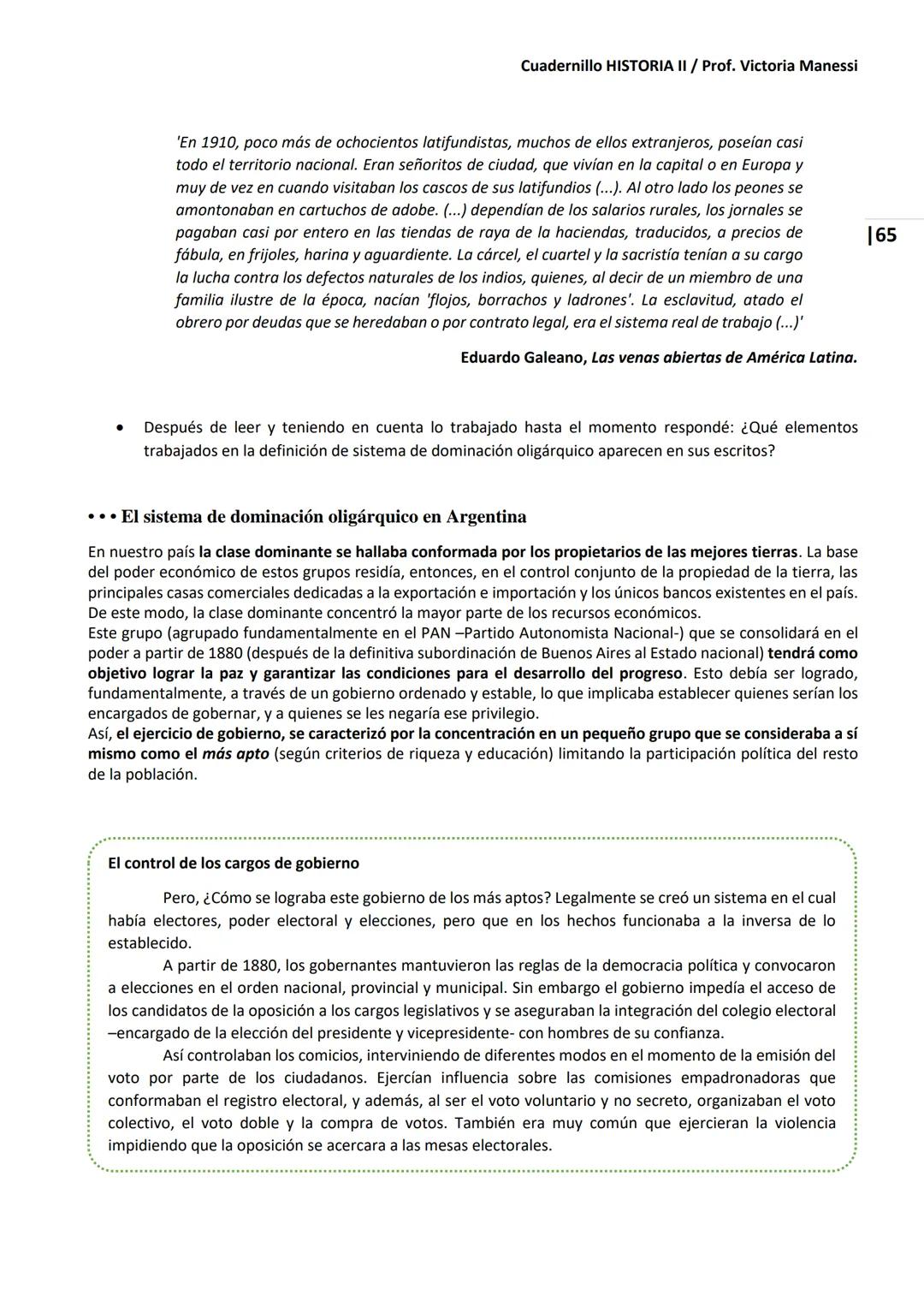 UNIVERSIDAD NACIONAL DEL LITORAL
Escuela Industrial Superior
Material de estudio de
HISTORIA II
Prof. Victoria Manessi y Clara Ruiz Cuad