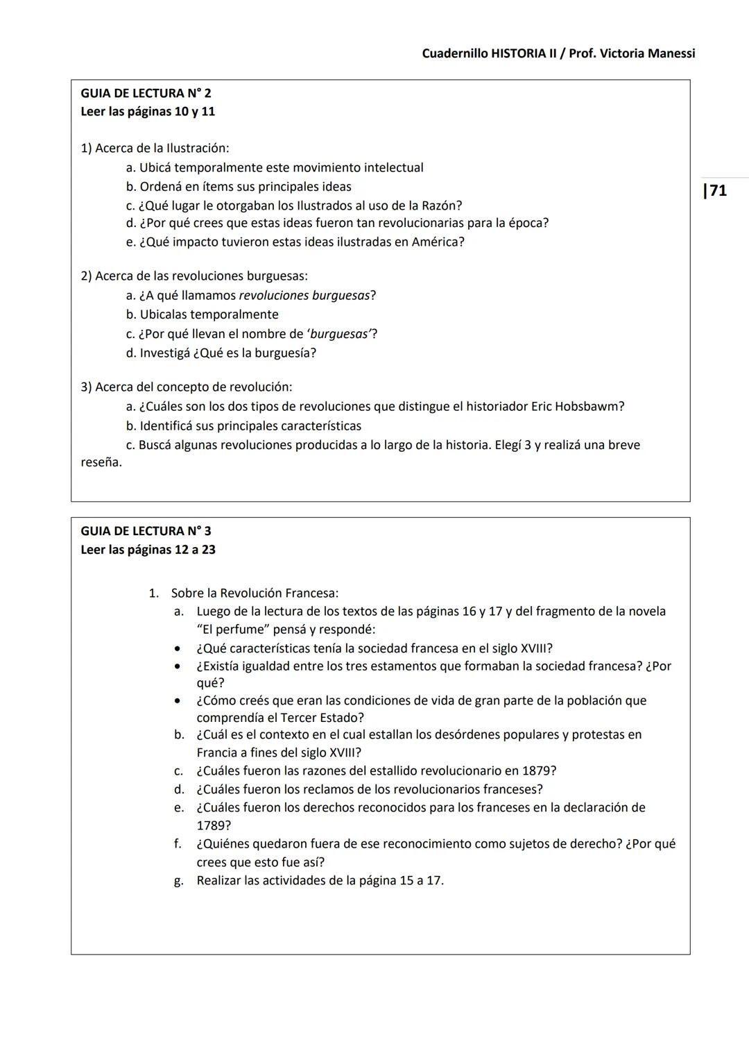 UNIVERSIDAD NACIONAL DEL LITORAL
Escuela Industrial Superior
Material de estudio de
HISTORIA II
Prof. Victoria Manessi y Clara Ruiz Cuad