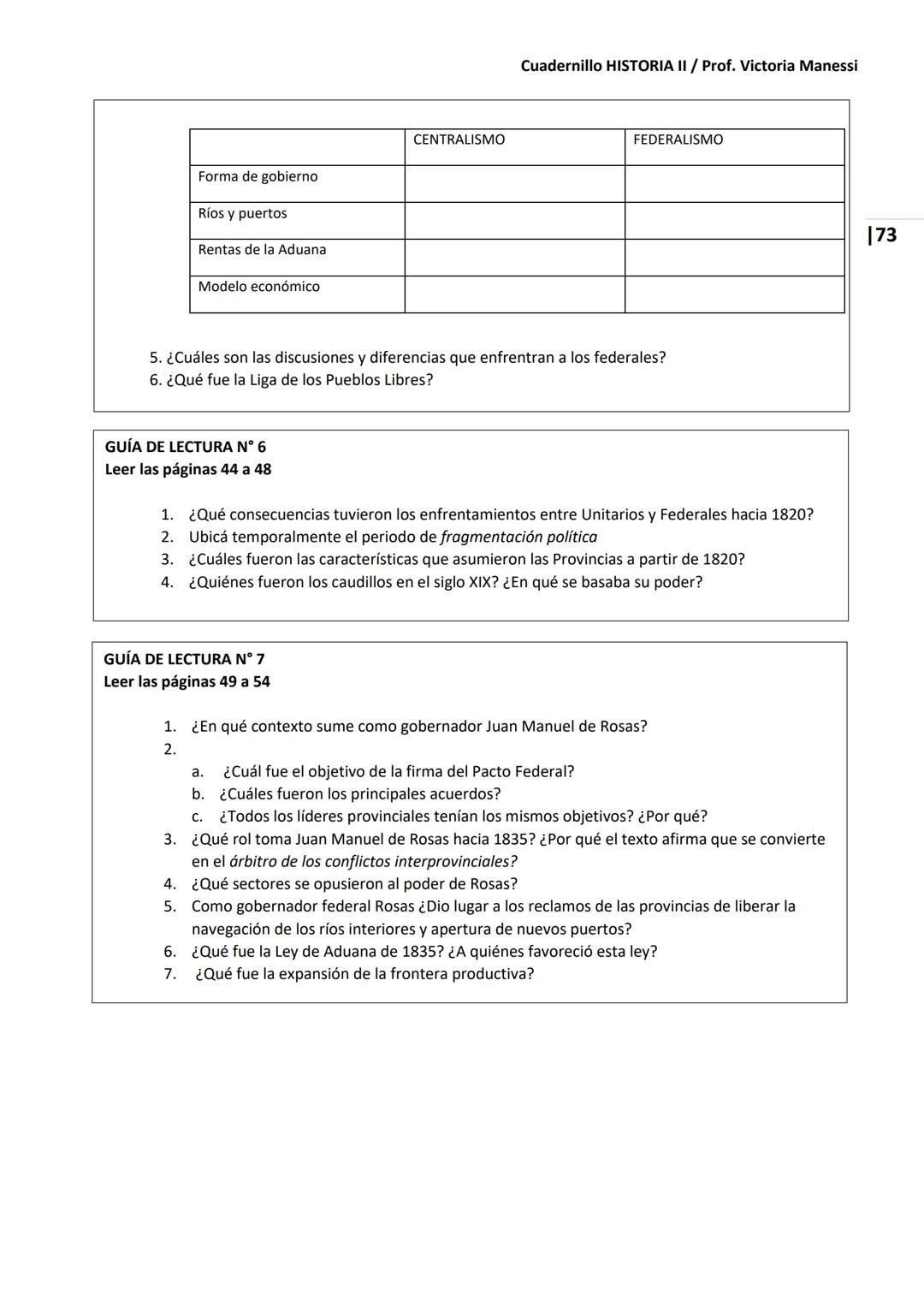 UNIVERSIDAD NACIONAL DEL LITORAL
Escuela Industrial Superior
Material de estudio de
HISTORIA II
Prof. Victoria Manessi y Clara Ruiz Cuad