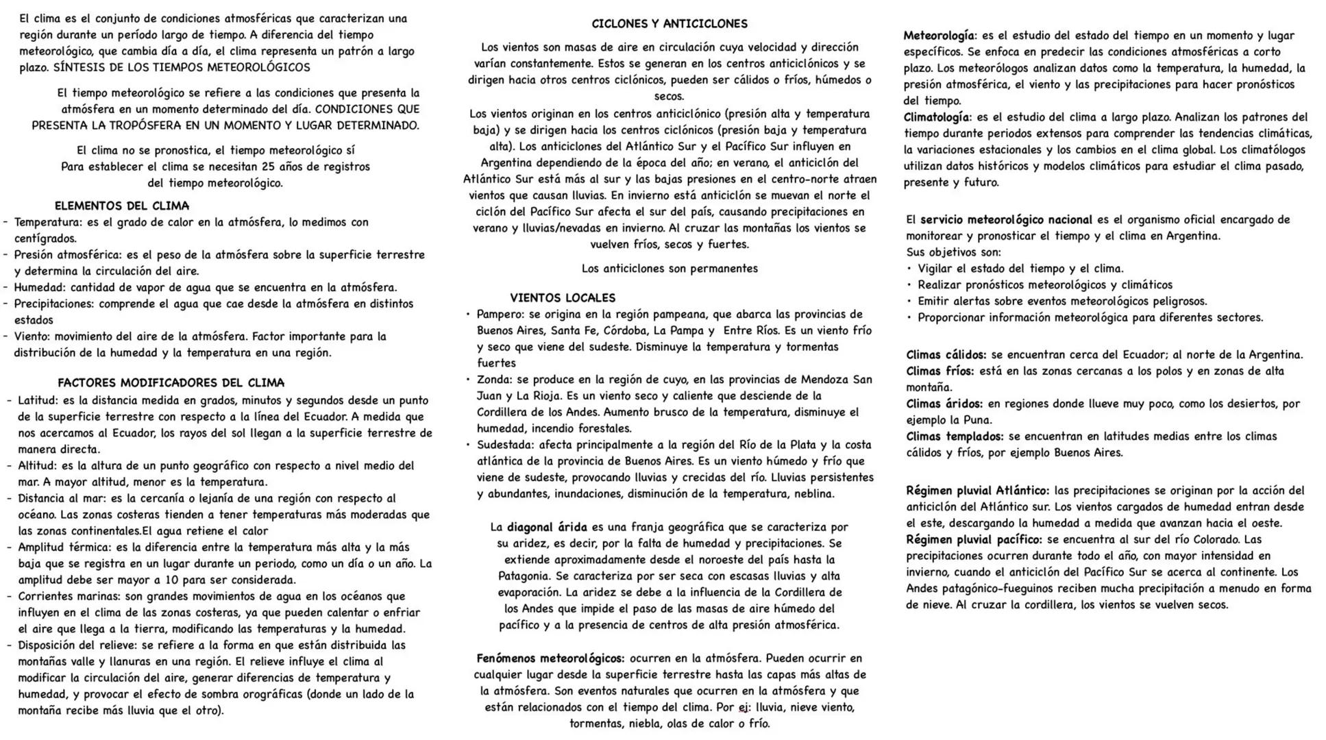 El clima es el conjunto de condiciones atmosféricas que caracterizan una
región durante un período largo de tiempo. A diferencia del tiempo
