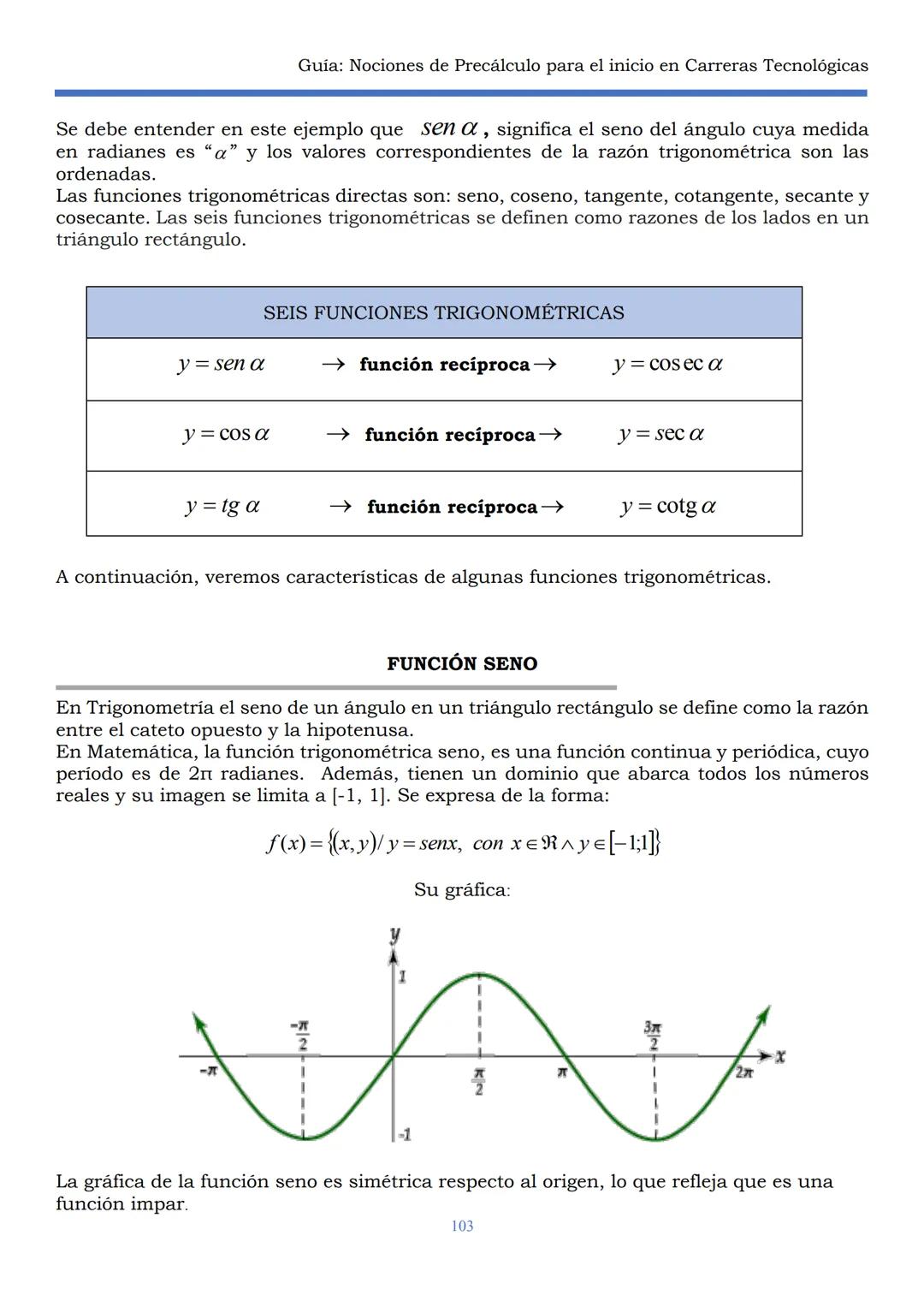 HAEDO
UNIVERSIDAD
Tecnológica
Nacional
GUÍA
Seminario Universitario
Módulo:
Noción de precálculo para
el inicio en carreras
tecnológicas