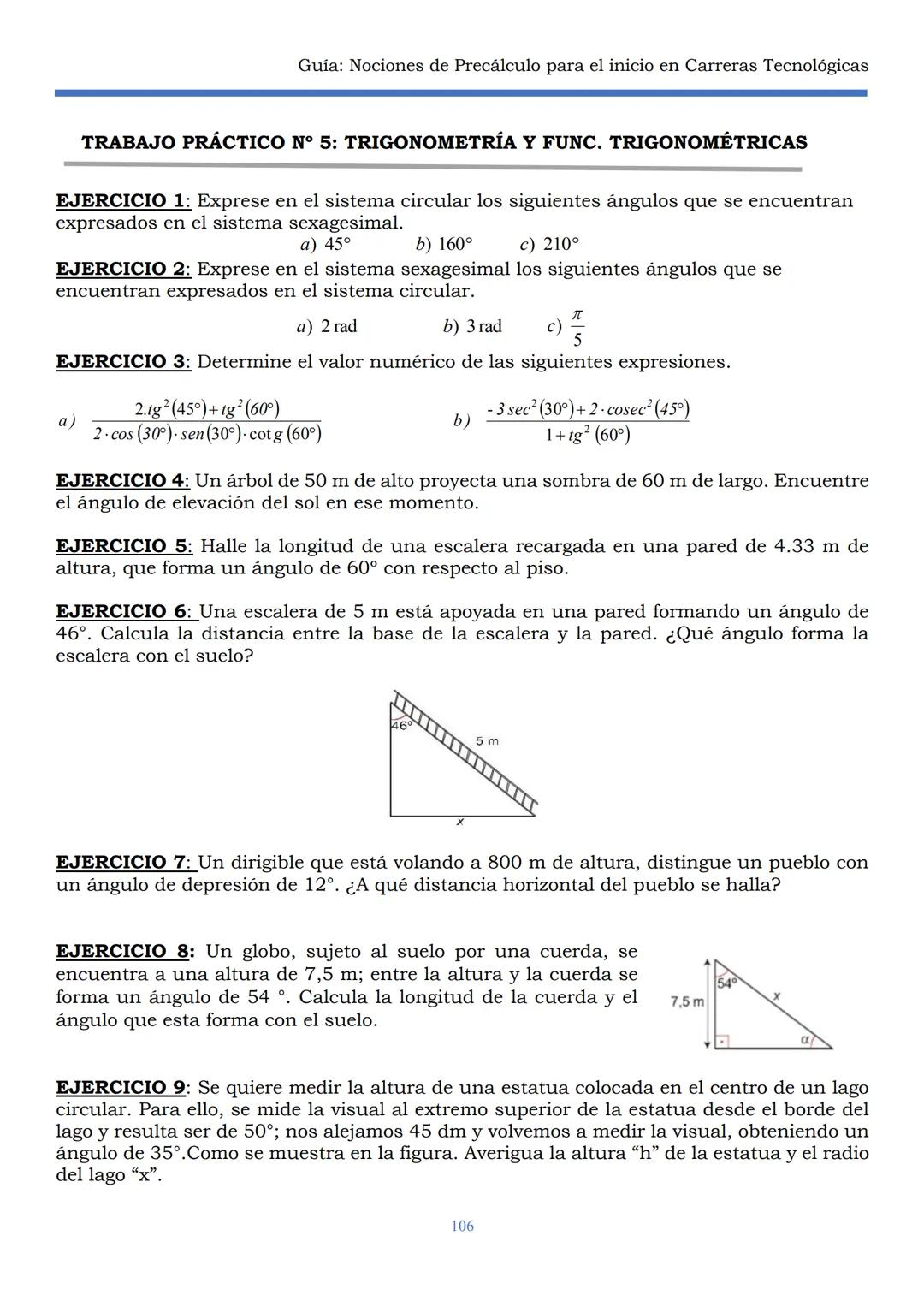 HAEDO
UNIVERSIDAD
Tecnológica
Nacional
GUÍA
Seminario Universitario
Módulo:
Noción de precálculo para
el inicio en carreras
tecnológicas