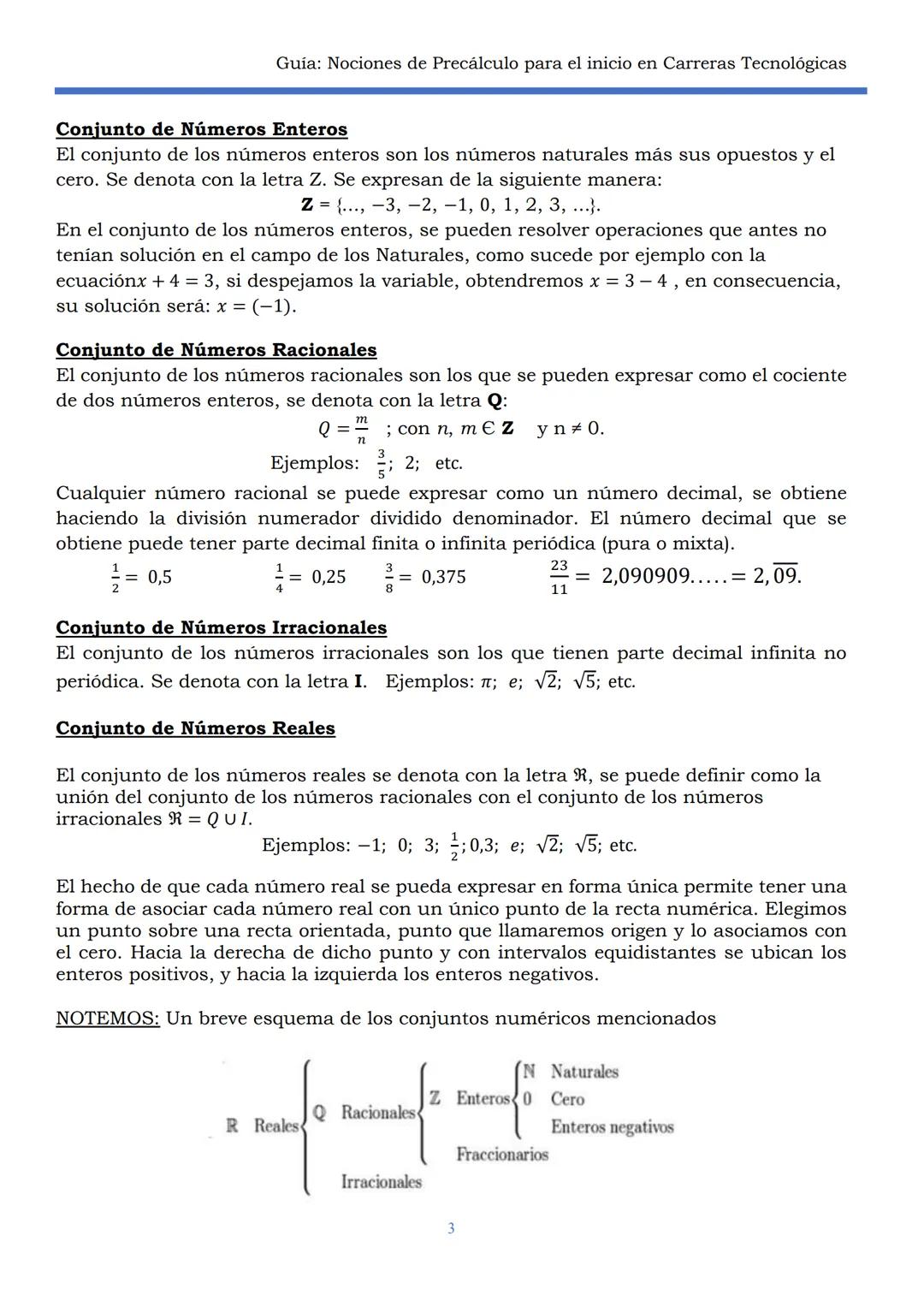 HAEDO
UNIVERSIDAD
Tecnológica
Nacional
GUÍA
Seminario Universitario
Módulo:
Noción de precálculo para
el inicio en carreras
tecnológicas