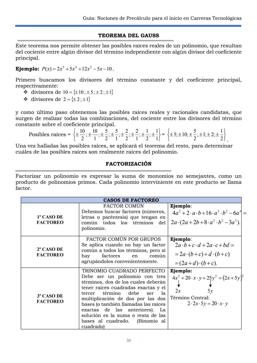 HAEDO
UNIVERSIDAD
Tecnológica
Nacional
GUÍA
Seminario Universitario
Módulo:
Noción de precálculo para
el inicio en carreras
tecnológicas