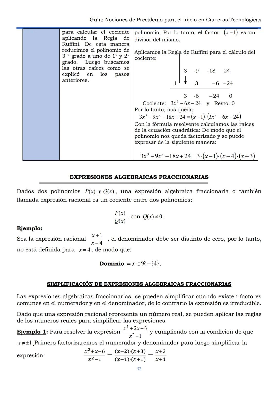 HAEDO
UNIVERSIDAD
Tecnológica
Nacional
GUÍA
Seminario Universitario
Módulo:
Noción de precálculo para
el inicio en carreras
tecnológicas
