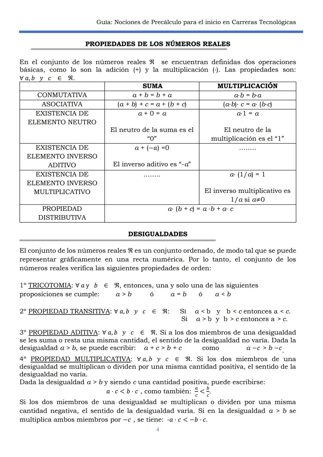 HAEDO
UNIVERSIDAD
Tecnológica
Nacional
GUÍA
Seminario Universitario
Módulo:
Noción de precálculo para
el inicio en carreras
tecnológicas