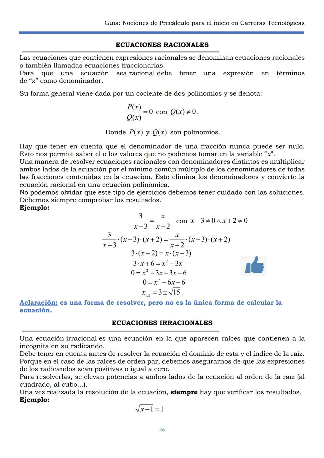 HAEDO
UNIVERSIDAD
Tecnológica
Nacional
GUÍA
Seminario Universitario
Módulo:
Noción de precálculo para
el inicio en carreras
tecnológicas