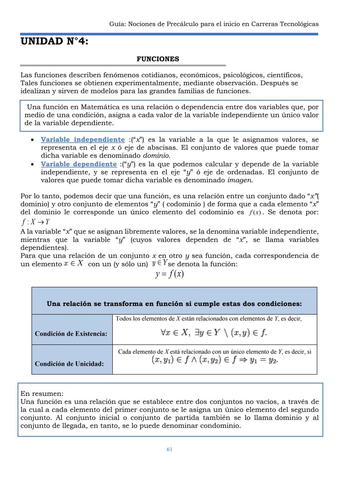 HAEDO
UNIVERSIDAD
Tecnológica
Nacional
GUÍA
Seminario Universitario
Módulo:
Noción de precálculo para
el inicio en carreras
tecnológicas