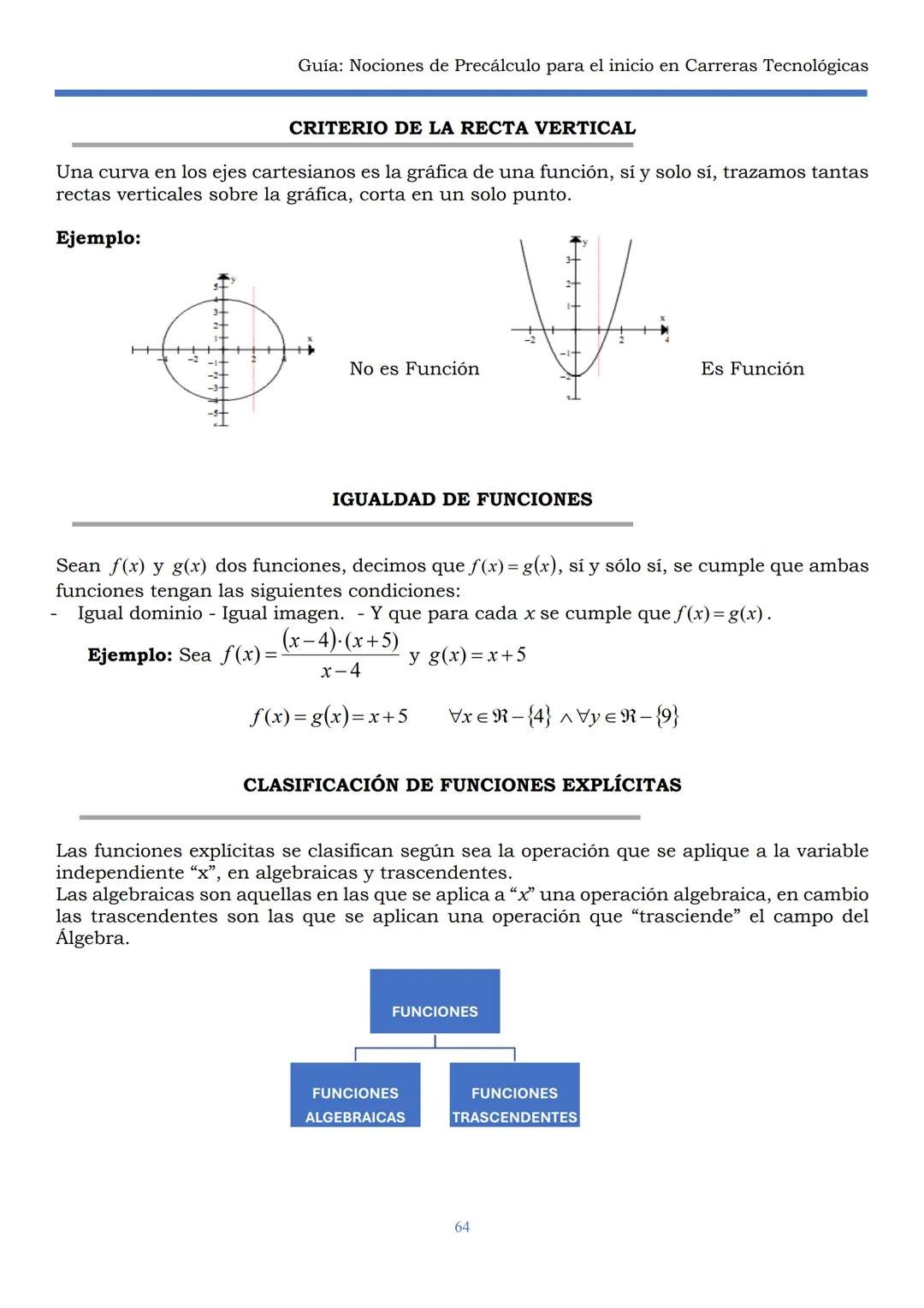HAEDO
UNIVERSIDAD
Tecnológica
Nacional
GUÍA
Seminario Universitario
Módulo:
Noción de precálculo para
el inicio en carreras
tecnológicas