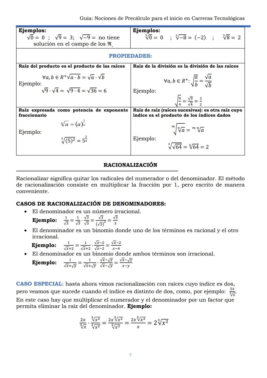 HAEDO
UNIVERSIDAD
Tecnológica
Nacional
GUÍA
Seminario Universitario
Módulo:
Noción de precálculo para
el inicio en carreras
tecnológicas