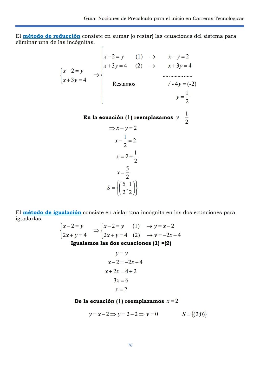 HAEDO
UNIVERSIDAD
Tecnológica
Nacional
GUÍA
Seminario Universitario
Módulo:
Noción de precálculo para
el inicio en carreras
tecnológicas