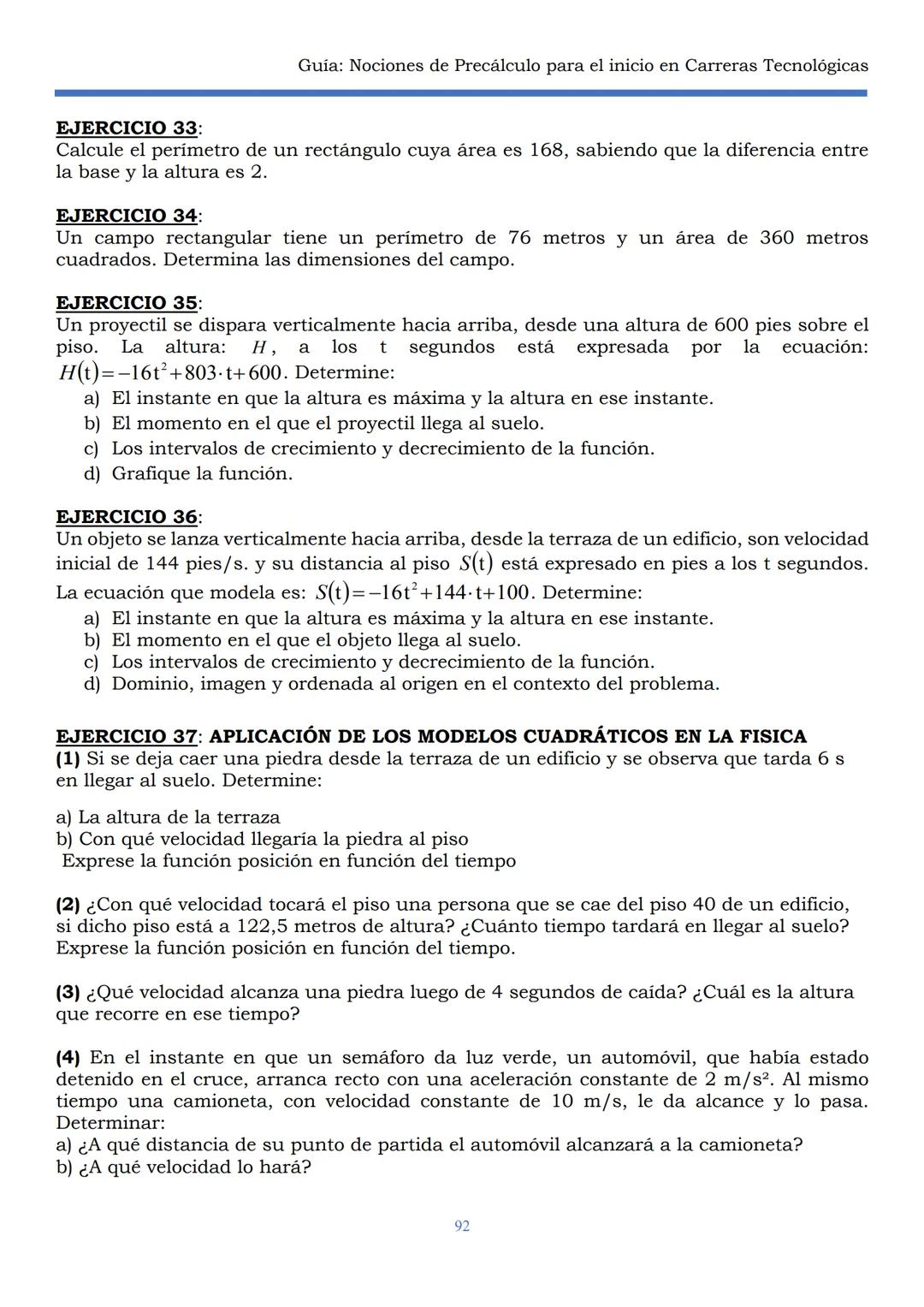HAEDO
UNIVERSIDAD
Tecnológica
Nacional
GUÍA
Seminario Universitario
Módulo:
Noción de precálculo para
el inicio en carreras
tecnológicas