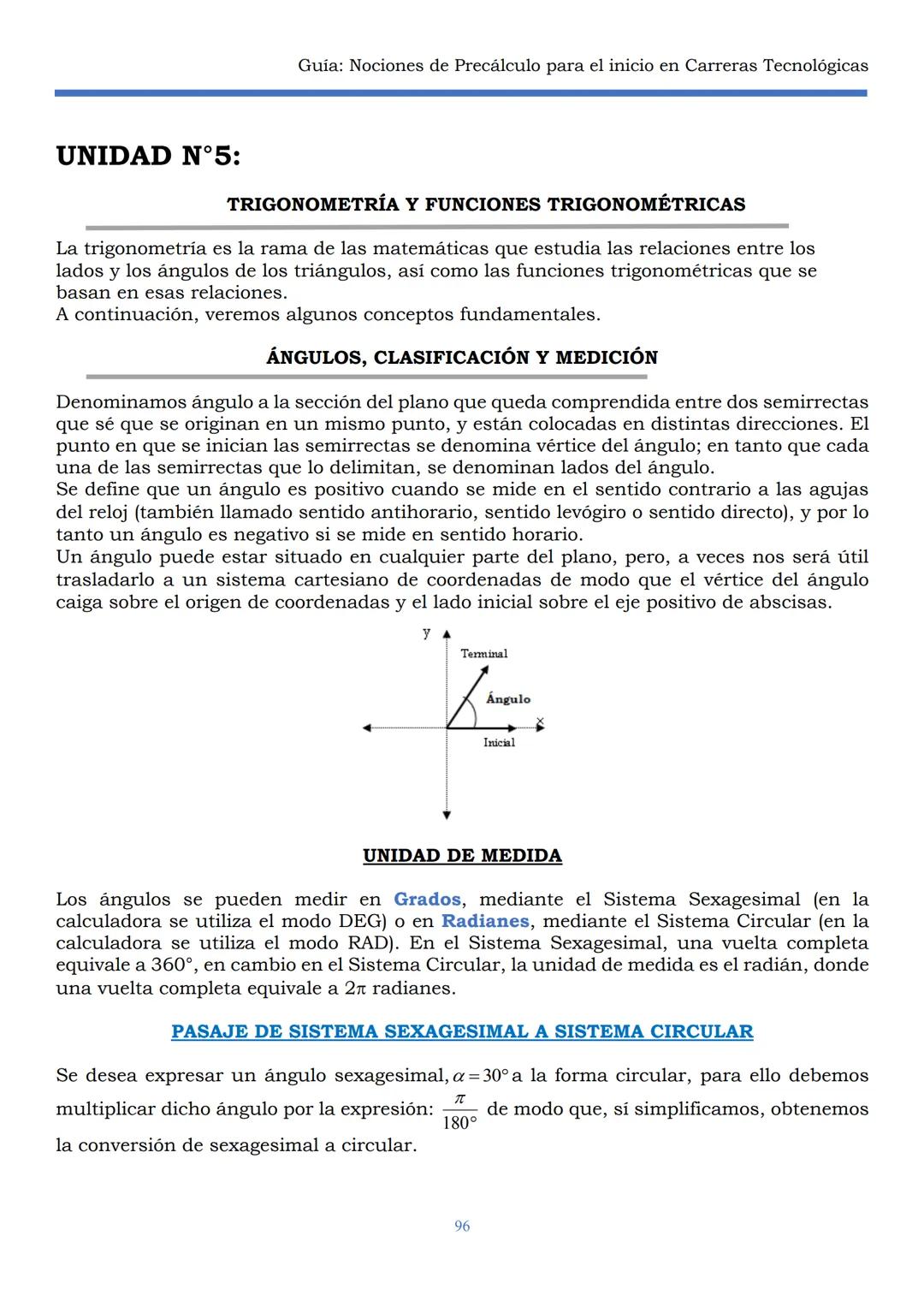 HAEDO
UNIVERSIDAD
Tecnológica
Nacional
GUÍA
Seminario Universitario
Módulo:
Noción de precálculo para
el inicio en carreras
tecnológicas