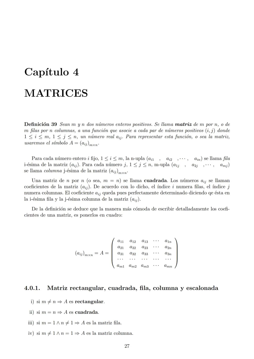 # Capítulo 1
## NOCIONES DE LOGICA
### 1.1. PROPOSICIONES
Consideremos las oraciones:
- ¿Quién vino? (interrogativa)
- El calor dilata l