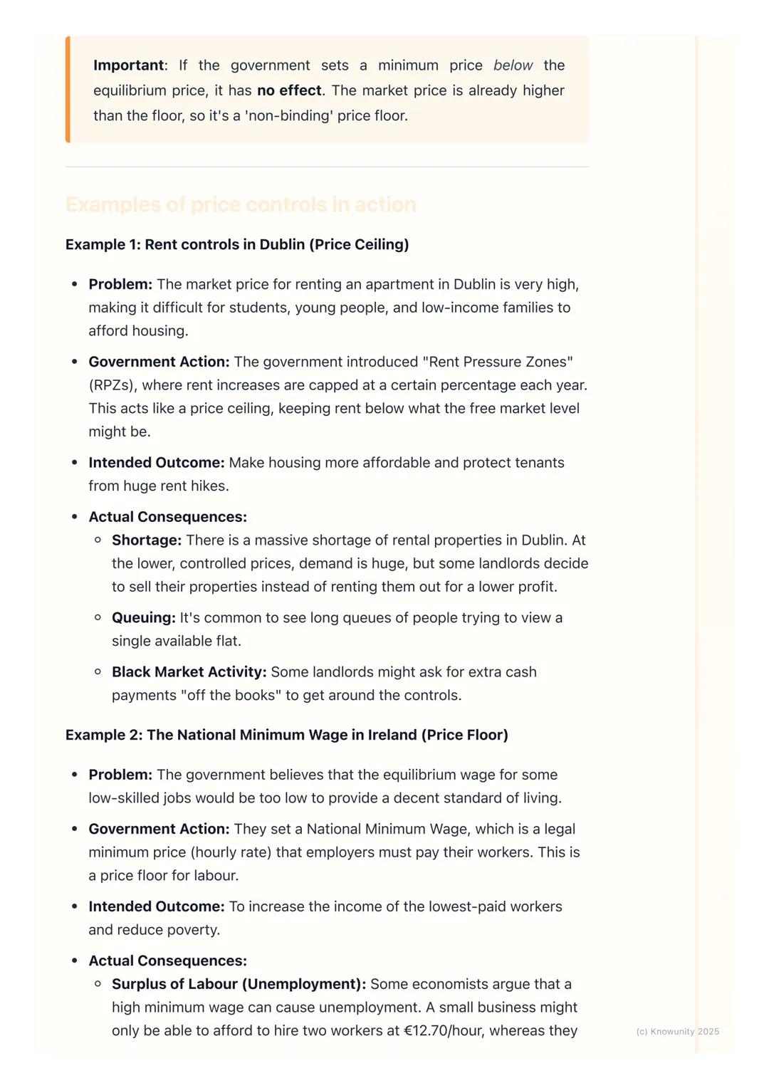 # Price Controls
Introduction to price controls
Price controls are when the government sets a price for a good or service,
instead of lett