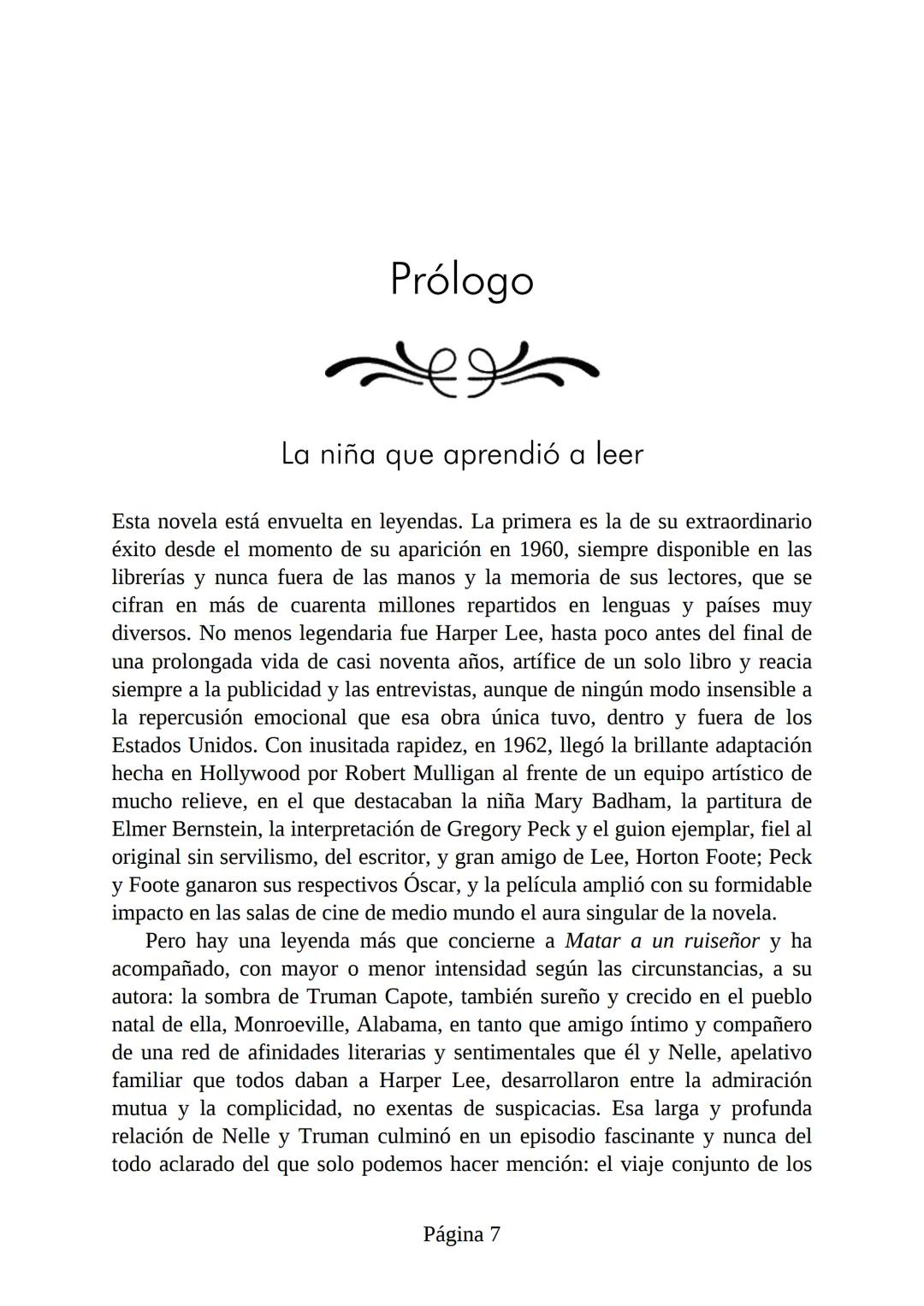 # Prólogo de
VICENTE MOLINA FOIX
# MATAR A UN
# RUISEÑOR
HARPER LEE
Lectulandia <<Disparad a todos los arrendajos azu