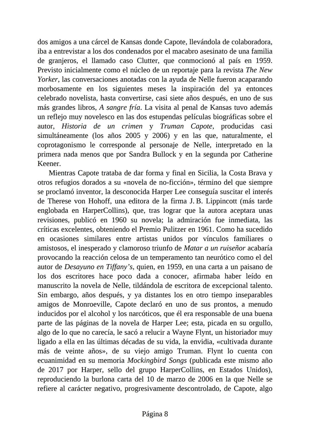 # Prólogo de
VICENTE MOLINA FOIX
# MATAR A UN
# RUISEÑOR
HARPER LEE
Lectulandia <<Disparad a todos los arrendajos azu