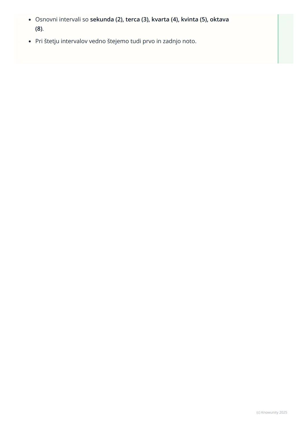 # Lestvice in intervali
Kaj so lestvice in intervali
To so osnovni gradniki glasbe, kot črke v abecedi. Lestvice so kot urejene
skupine no