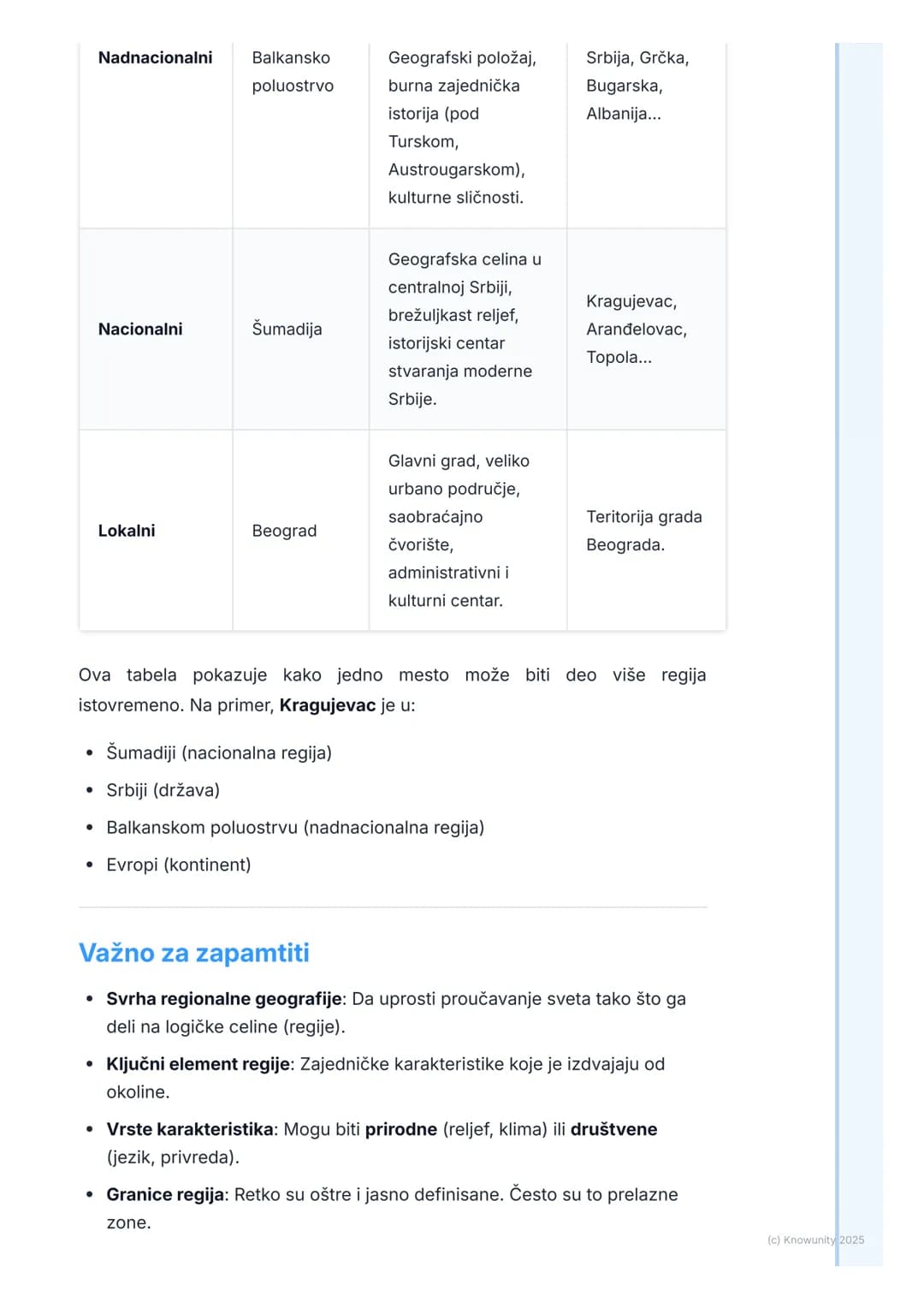 # Šta je regionalna geografija
Uvod u regionalnu geografiju
Regionalna geografija je grana geografije koja proučava različite delove
(regi