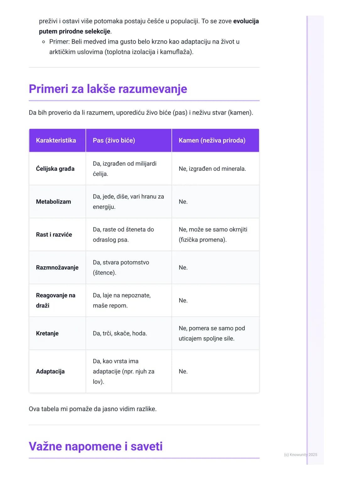 # Karakteristike živih bića
## Uvod - šta sva živa bića imaju zajedničko?
Biologija je nauka o životu. Da bismo razumeli šta je život, mor