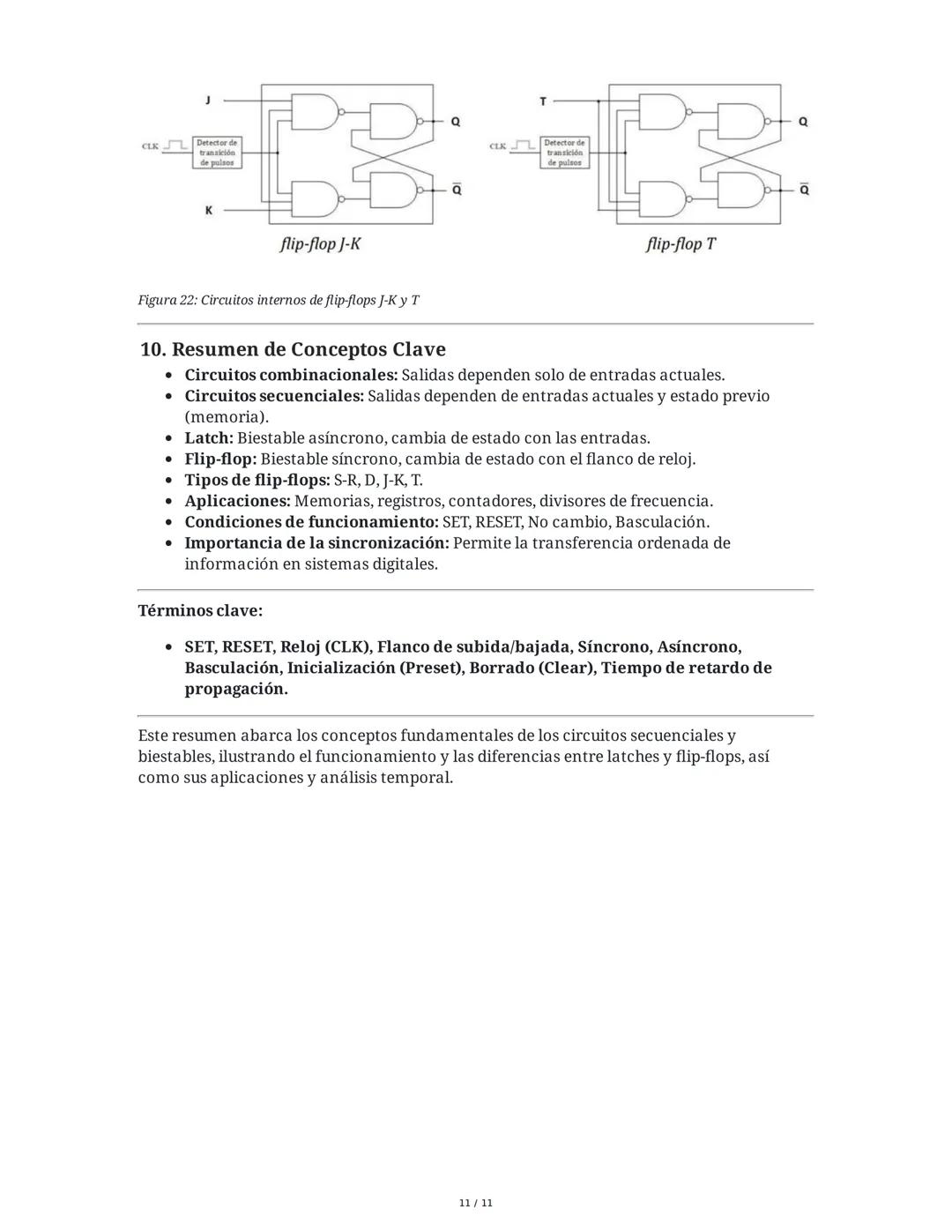 Unidad 3 - Circuitos Secuenciales y Biestables
1. Introducción a los Circuitos Secuenciales y Combinacionales
La diferencia fundamental entr