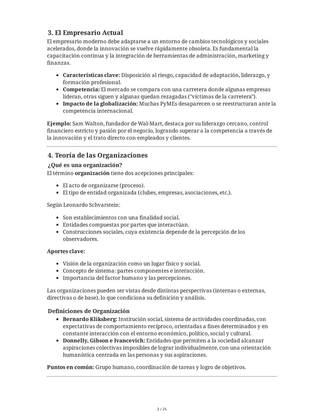 Teoría de las Organizaciones y la Empresa
1. La Empresa: Concepto y Evolución
La empresa es una organización conformada por un grupo humano