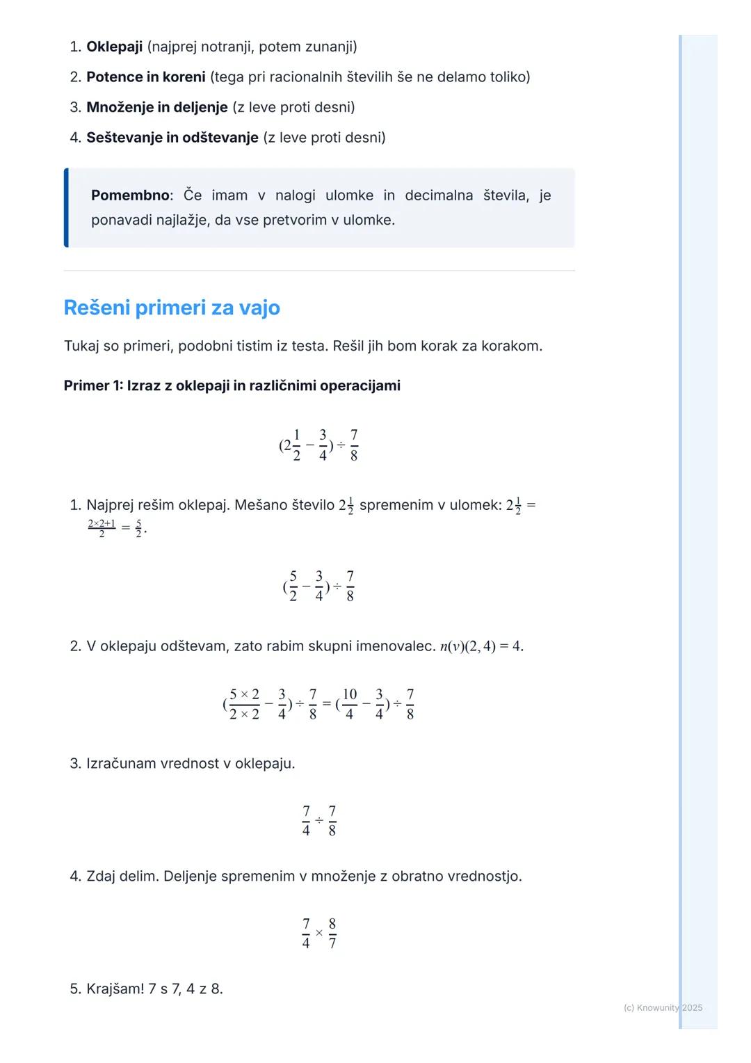 # Racionalna števila
## Pregled racionalnih števil
Racionalna števila so vsa števila, ki jih lahko zapišemo kot ulomek. Το
vključuje cela