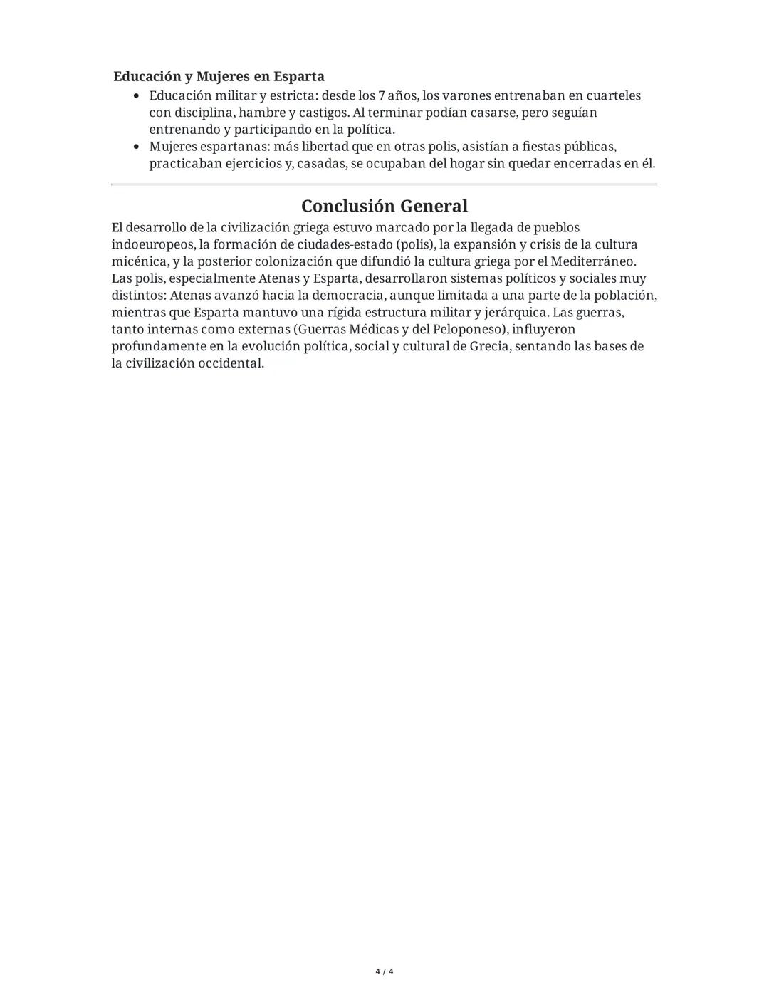 # Resumen de Historia: Grecia Antigua (págs. 126-134)
## 1. Orígenes y Cultura Micénica (pág. 126)
### Pueblos Indoeuropeos y Fundación de