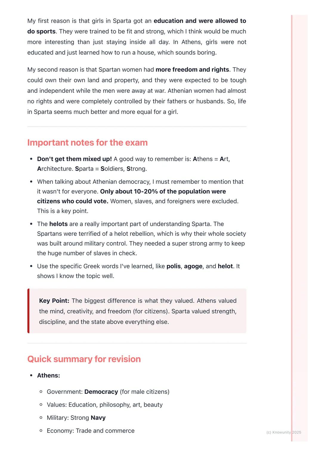 # City-States: Athens and
Sparta
An introduction to the city-states
Ancient Greece wasn't one big country like Ireland is today. It was ma